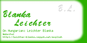 blanka leichter business card
